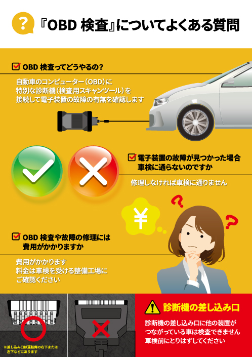 OBD検査（車載式故障診断装置を活用した検査）について | 静岡 